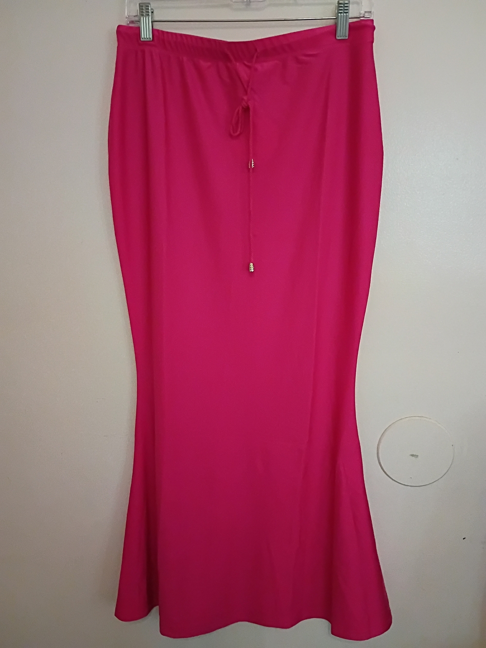 Tia Bhuva Women's Saree Silhouette Hot Pink‎ Maxi Skirt Sz M